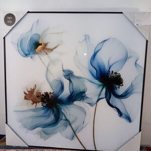 Floral wall art framed 20.4x20"